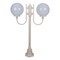 Lisbon Twin 30cm Spheres Curved Arms Short Post Light - Beige Finish / E27 Lisbon Twin 30cm Spheres Curved Arms Short Post Light - Beige Finish / E27