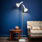 Modern Twin Tall Lamp In White