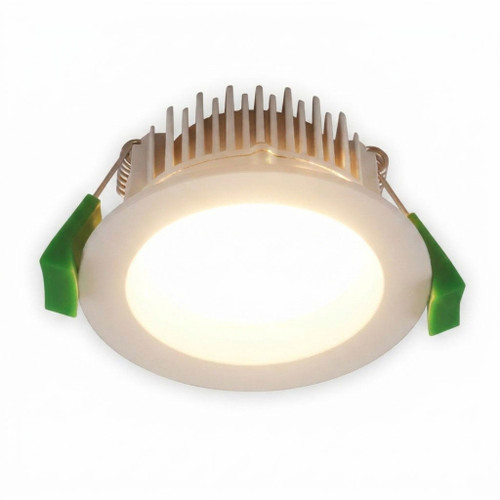 8W LED 800lm Downlight Dimmable IP44 Tri Colour 85mm White