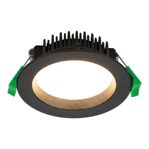 13W LED 900lm Downlight Dimmable IP44 Tri Colour 110mm Black