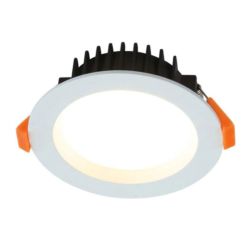 10W LED 800lm Downlight Dimmable IP44 Tri Colour 110mm White