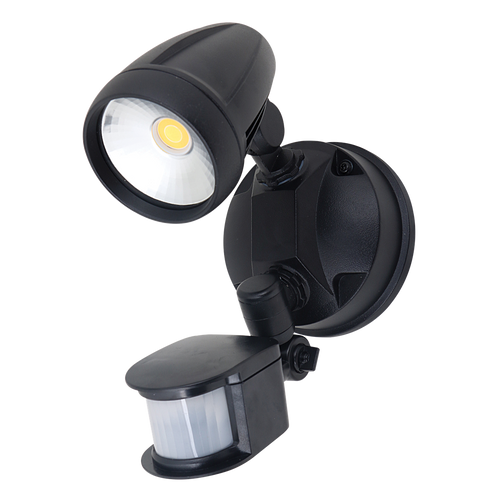Robust-15S Single Head 15W LED Security Spotlight Tri Colour, Black