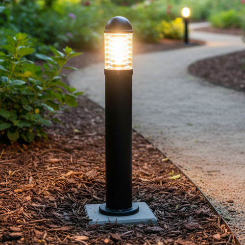 Bollard Light 1m Black 20W 240V IP65 Commercial Grade