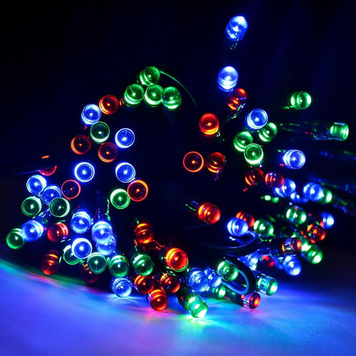 RGB Solar powered Christmas Lights 50m Length