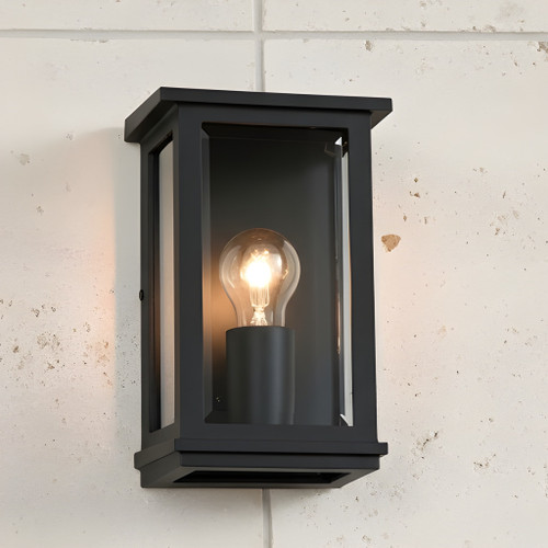 Black Wall Light Marine Grade E27 60W IP44 240mm