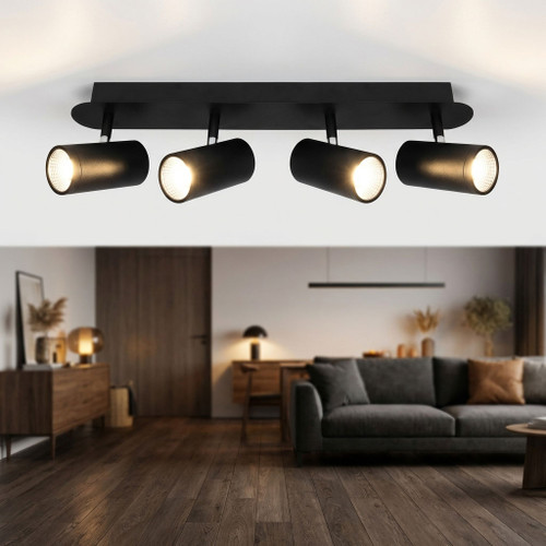 4 Light Spotlight LED Spotlights Black C400