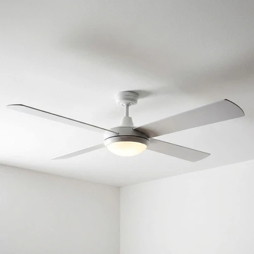Bombieri 132cm 52-inch White AC Ceiling Fan With Light 3 Speed