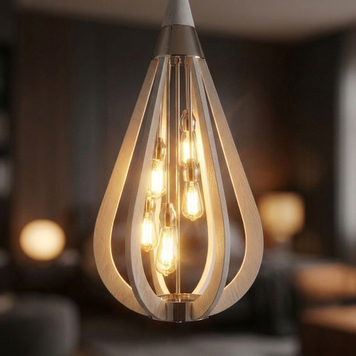 Winter Moss Pendant Light Hanging Tear drop 6 Lights 1076mm 60W
