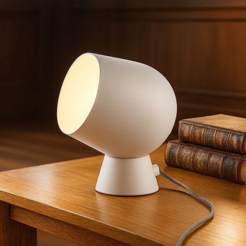 White Touch Lamp Smooth Unique Shaped 175mm 25W
