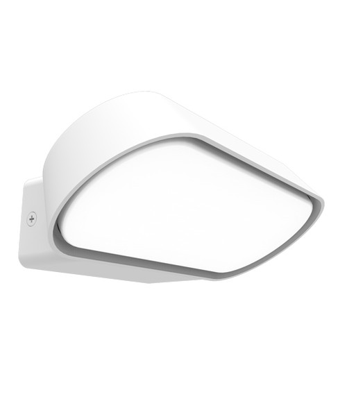 White Outdoor Wall Light Smooth Rectangular 3000K 330lm 74mm 13W