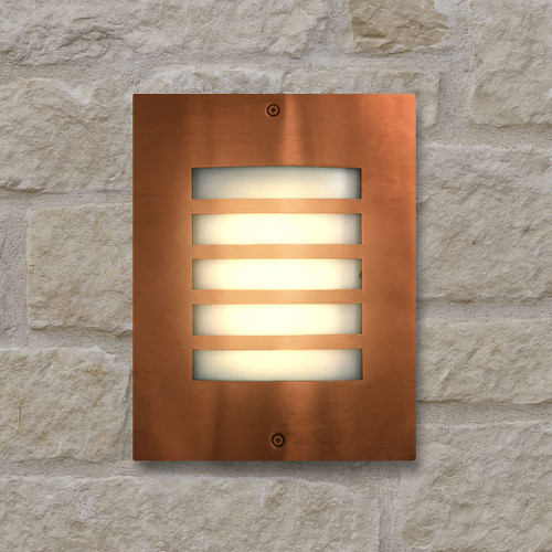 Copper Outdoor Wall Light Modern Grilled 280mm 60W