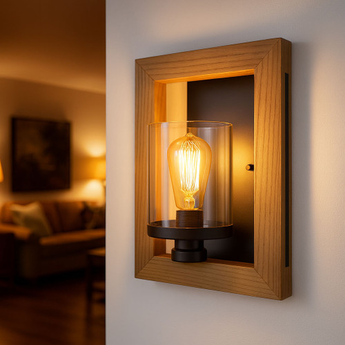Indoor Wall Light Modern Framed 340mm 60W