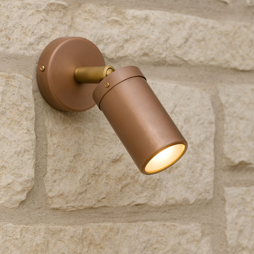 20W Spotlight Sleek Cylindrical 12V 105mm Aged Copper