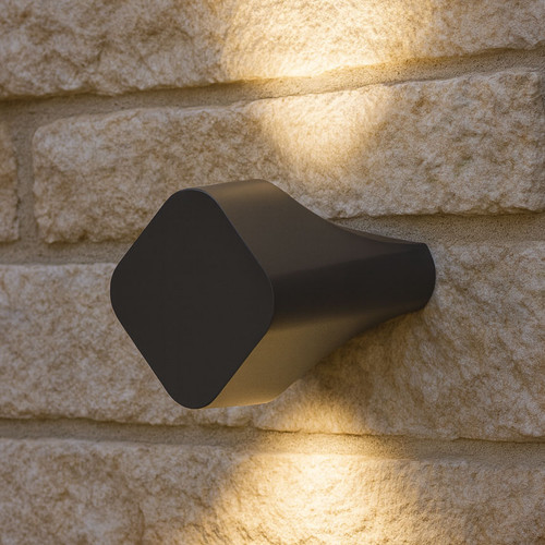 Up Down light Unique Curved 3000K 540lm 125mm 11W Dark Grey