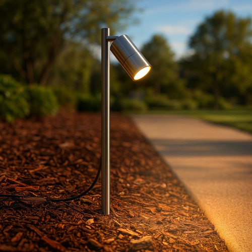 Marine Grade 316 Stainless Steel Spike Light 12V MR16 Adjustable 20W IP65 1m