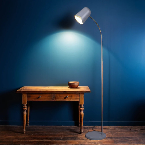 Matte Grey Tall Lamp Chic Slender 1545mm 40W