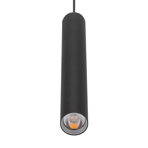 Black Pendant Sleek Cylindrical 3000K 500lm 300mm 5W