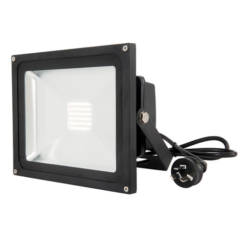 30W Flood Light 3000lm IP65 4200K 185mm Black