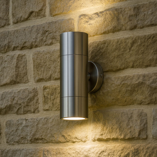 Up Down Light 240V Marine Grade 316 Stainless Steel GU10 35W IP65 21cm