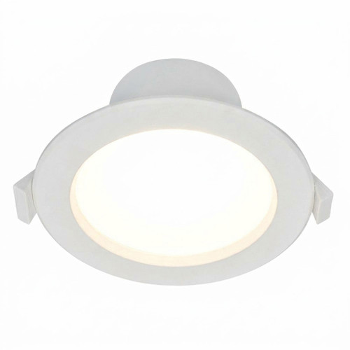 8W LED 900lm Downlight Dimmable IP44 Tri Colour 115mm White