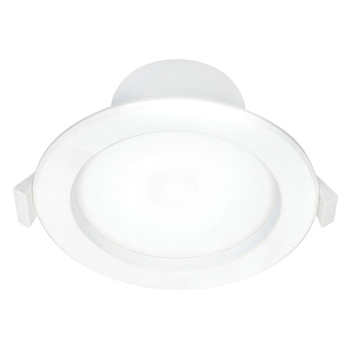 8W LED 900lm Downlight Dimmable IP44 Tri Colour 115mm White