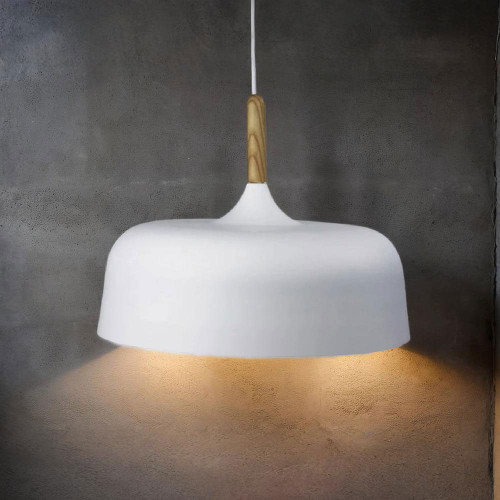 White Pendant Light 60W E27 230mm