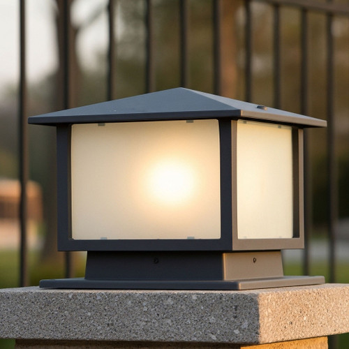 Pillar Light 60W IP44 E27 275mm Graphite