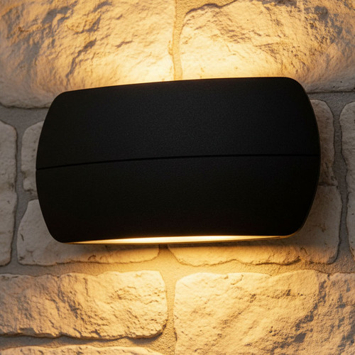 Up Down Light Vandal Resistant 13W 500lm IP65 IK08 3000K 110mm Textured Black