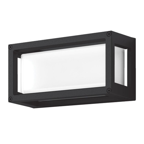 Black Wall Light Vandal Resistant 7W 350lm IP65 IK08 3000K 250mm