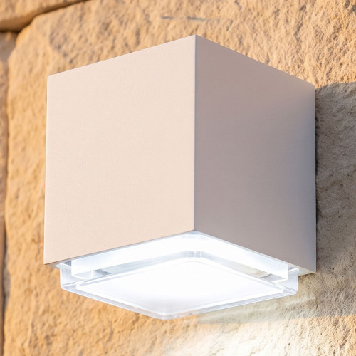 Textured White Wall Light Vandal Resistant 10W 350lm IP65 IK08 5000K 132.5mm