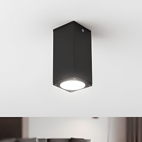 Ceiling Light Marine Grade Vandal Resistant 6W GU10 380lm IP54 IK08 5000K 135mm Textured Black