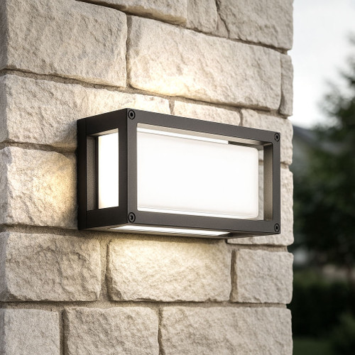 Dark Grey Wall Light Vandal Resistant 7W 400lm IP65 IK08 5000K 250mm