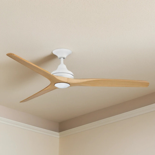 152cm 60-inch White-Natural AC Ceiling Fan With Light 3 Speed 80W