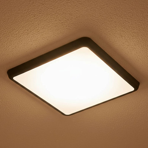 400mm Marine Grade Vandal Resistant Ceiling Light 35W 3100lm IP54 IK08 Tri Colour Square Black