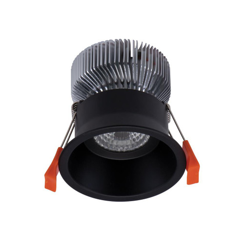 10W LED 650lm Downlight Dimmable IP44 3000K 85mm Black