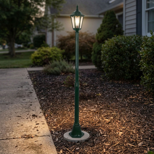 Single Head Post Light - 240V B22 IP43 1930mm Green Made In Italy