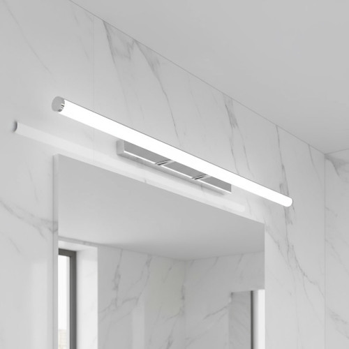 Chrome 20W LED Vanity Light 2300lm IP40 Tri Colour 1140mm