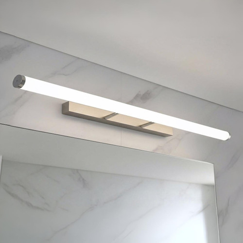 Satin Chrome 15W LED Vanity Light 1845lm IP40 Tri Colour 860mm
