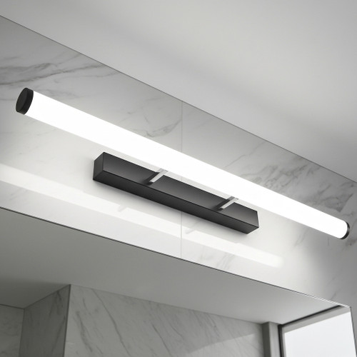Black 10W LED Vanity Light 1180lm IP40 Tri Colour 580mm