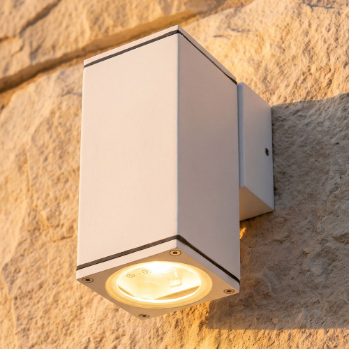 Textured White Wall Light Vandal Resistant GU10 IP54 IK08 135mm