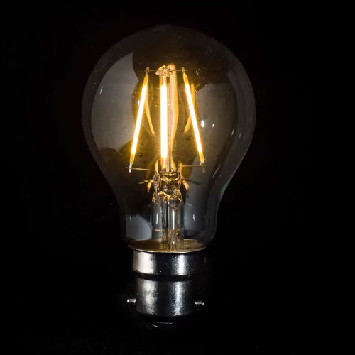 2200K B22 LED Filament Globe 6W B22 60mm Clear Dimmable