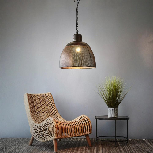 Pendant E27 460mm Antique Black and Gold