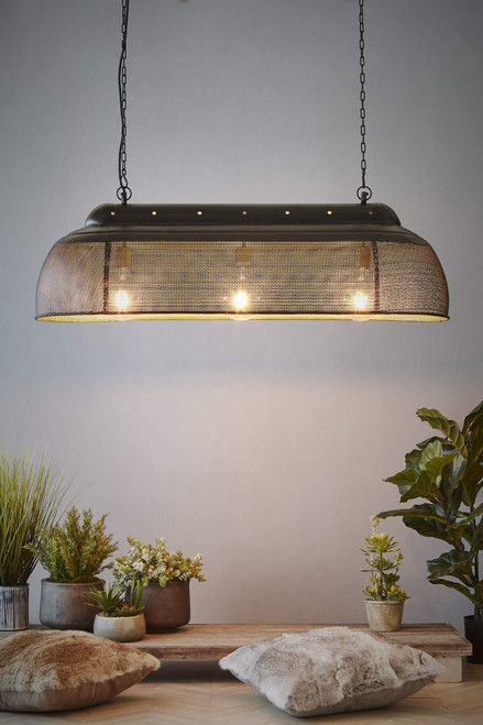 Pendant Light E27 1150mm Matte Black and Gold