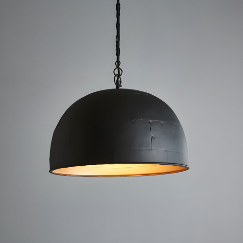 Matte Black Pendant E27 460mm and Gold