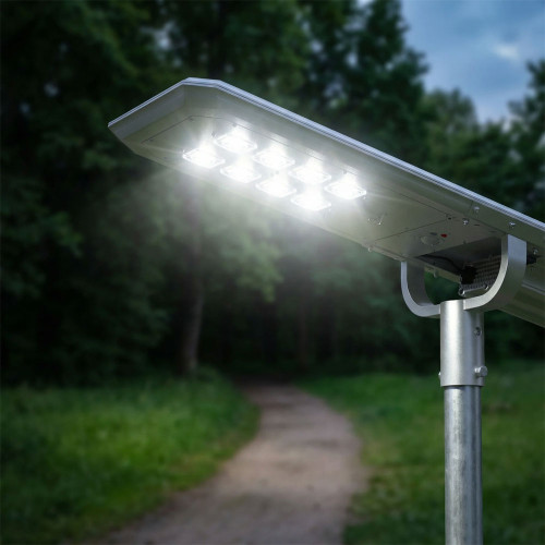 60W Solar Street Light With Motion Sensor Industrial Strength 6000lm IP65 IK10