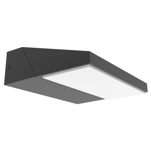 Grey Wall Light 13W 650lm IP65 3000K 172mm