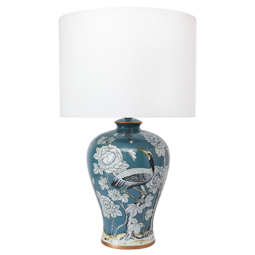 Blue and White Pattern Table Lamp B22 40W 680mm