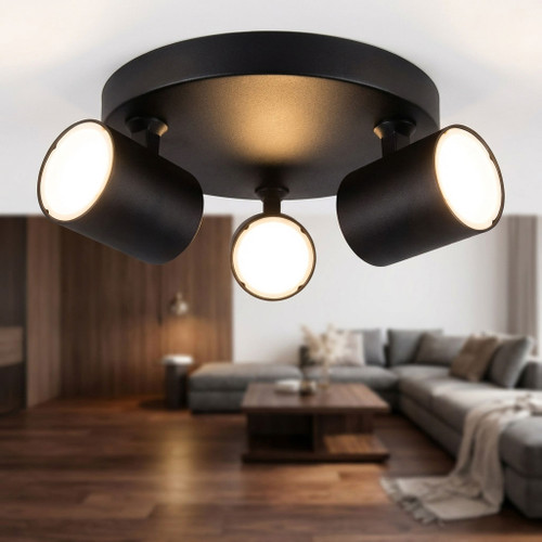 3 Light Spotlight GU10 150W IP20 230mm Matte Black