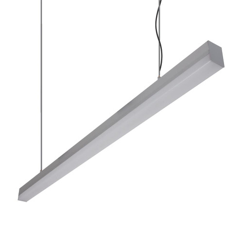 Suspended LED Batten Non-Dimmable 2960lm IP20 3000K 1.2m Brushed Aluminium
