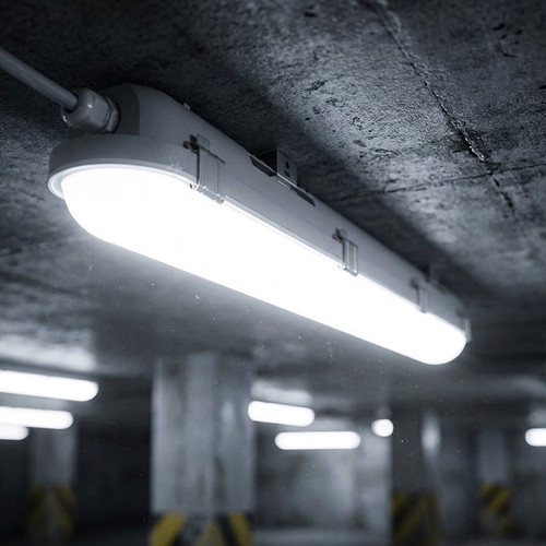 LED Batten Vandal Resistant 18/36W 4000lm IP65 IK08 Tri Colour 1.2m Grey